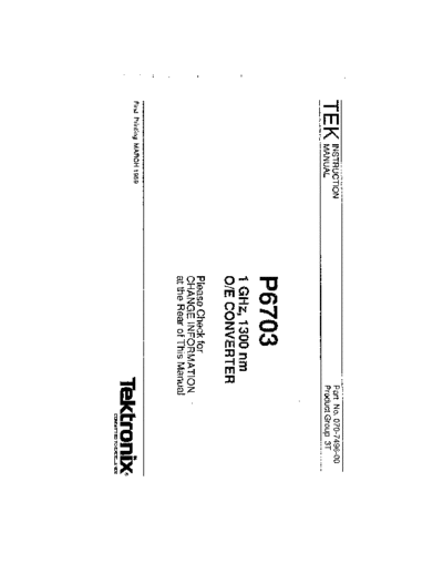 Tektronix TEK P6703 Instruction  Tektronix TEK P6703 Instruction.pdf