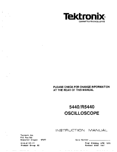 Tektronix TEK 5440 Instruction  Tektronix TEK 5440 Instruction.pdf