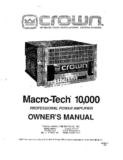 . Various ma10000 um  . Various SM scena Crown ma10000 um.pdf