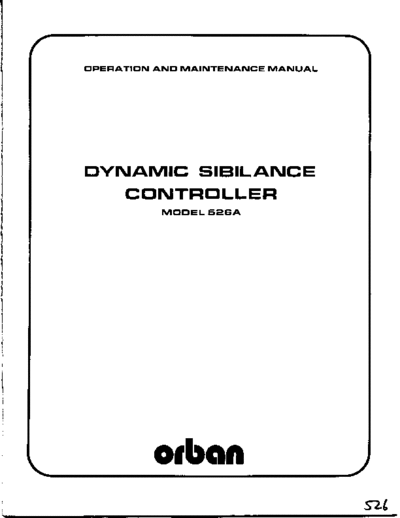 . Various 526A Manual  . Various SM scena Orban 526A_Manual.pdf