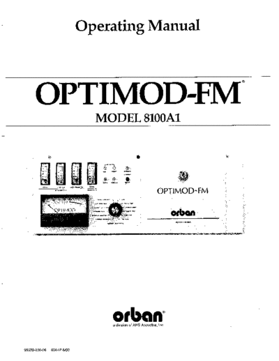 . Various 8100A1 Manual Section 1-3  . Various SM scena Orban 8100A1 Manual_Section_1-3.pdf