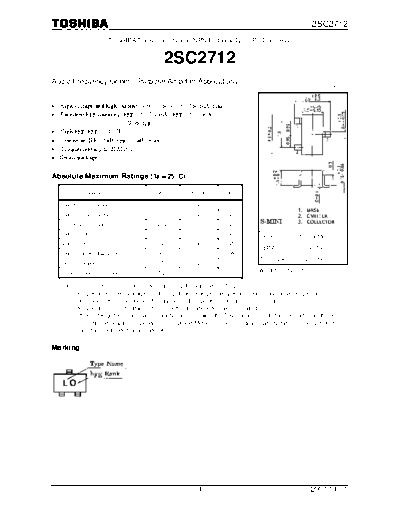 Toshiba 2sc2712  . Electronic Components Datasheets Active components Transistors Toshiba 2sc2712.pdf