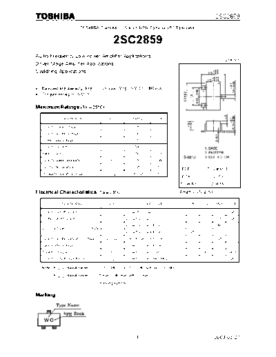 Toshiba 2sc2859  . Electronic Components Datasheets Active components Transistors Toshiba 2sc2859.pdf