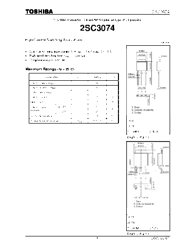 Toshiba 2sc3074  . Electronic Components Datasheets Active components Transistors Toshiba 2sc3074.pdf