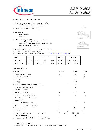 Infineon sgp10n60a sgw10n60a rev2 5g  . Electronic Components Datasheets Active components Transistors Infineon sgp10n60a_sgw10n60a_rev2_5g.pdf