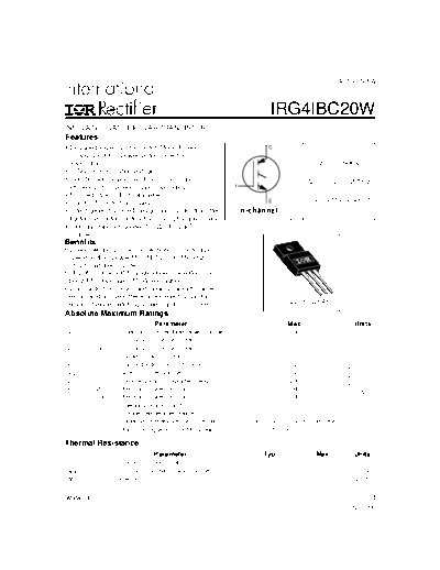 International Rectifier irg4ibc20w  . Electronic Components Datasheets Active components Transistors International Rectifier irg4ibc20w.pdf