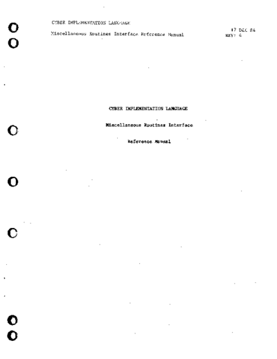 cdc Cyber Implementation Language Miscellaneous Routines Interface Reference Dec84 . Rare and Ancient Equipment cdc cyber lang cybil Cyber_Implementation_Language_Miscellaneous_Routines_Interface_Reference_Dec84.pdf