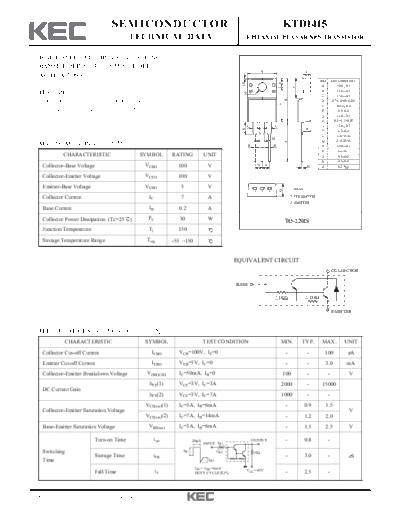 KEC ktd1415  . Electronic Components Datasheets Active components Transistors KEC ktd1415.pdf