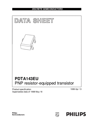 Motorola pdta143eu 4  . Electronic Components Datasheets Active components Transistors Motorola pdta143eu_4.pdf