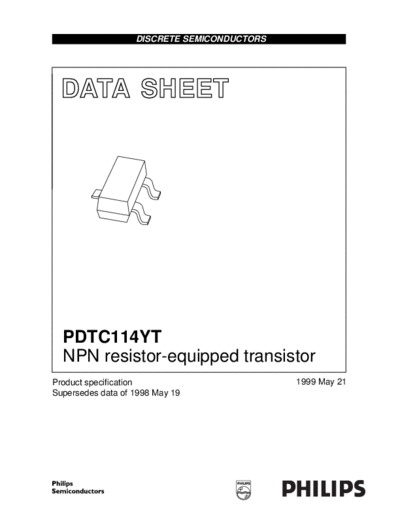 Motorola pdtc114yt 3  . Electronic Components Datasheets Active components Transistors Motorola pdtc114yt_3.pdf