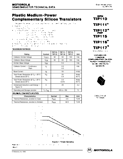 Motorola tip110re  . Electronic Components Datasheets Active components Transistors Motorola tip110re.pdf