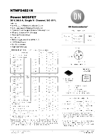 ON Semiconductor ntmfs4821n  . Electronic Components Datasheets Active components Transistors ON Semiconductor ntmfs4821n.pdf