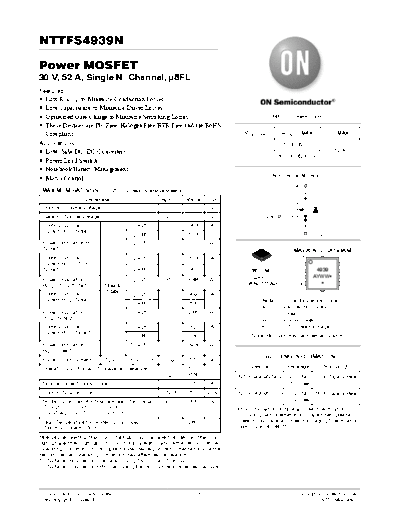 ON Semiconductor nttfs4939n-d  . Electronic Components Datasheets Active components Transistors ON Semiconductor nttfs4939n-d.pdf