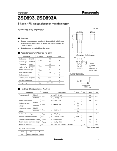 Panasonic 2sd893 e  . Electronic Components Datasheets Active components Transistors Panasonic 2sd893_e.pdf