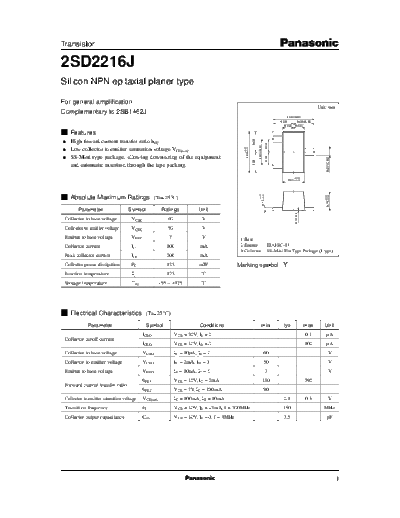 Panasonic 2sd2216j e  . Electronic Components Datasheets Active components Transistors Panasonic 2sd2216j_e.pdf