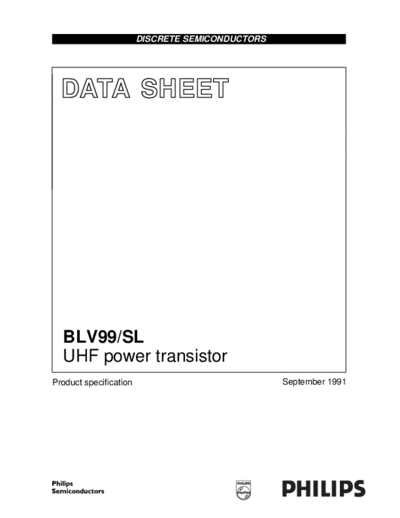 Philips blv99 99-sl cnv 2  . Electronic Components Datasheets Active components Transistors Philips blv99_99-sl_cnv_2.pdf