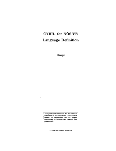 cdc 60464113F CYBIL for NOS VE Language Definition Feb87 . Rare and Ancient Equipment cdc cyber lang cybil 60464113F_CYBIL_for_NOS_VE_Language_Definition_Feb87.pdf