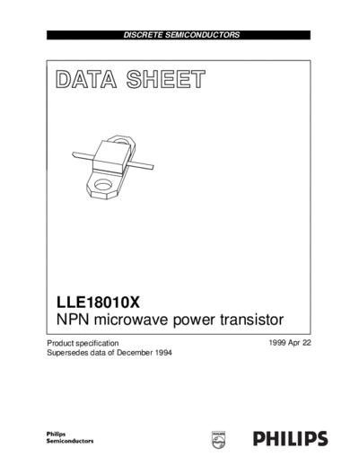 Philips lle18010x 2  . Electronic Components Datasheets Active components Transistors Philips lle18010x_2.pdf