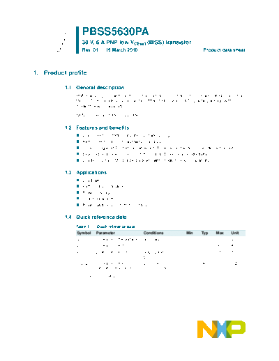 Philips pbss5630pa  . Electronic Components Datasheets Active components Transistors Philips pbss5630pa.pdf