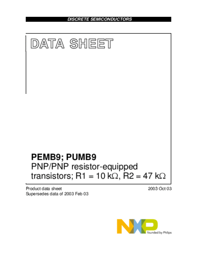Philips pemb9 pumb9  . Electronic Components Datasheets Active components Transistors Philips pemb9_pumb9.pdf