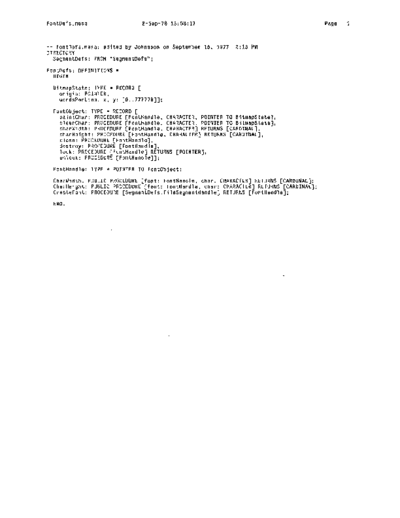 xerox FontDefs.mesa Sep78  xerox mesa 4.0_1978 listing Mesa_4_System FontDefs.mesa_Sep78.pdf