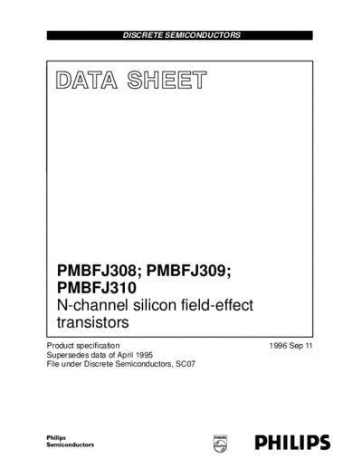 Philips pmbfj308 pmbfj309 pmbfj310 2  . Electronic Components Datasheets Active components Transistors Philips pmbfj308_pmbfj309_pmbfj310_2.pdf