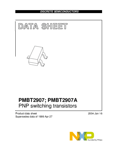 . Electronic Components Datasheets pmbt2907 pmbt2907a  . Electronic Components Datasheets Active components Transistors Philips pmbt2907_pmbt2907a.pdf