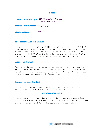 Agilent 08590-90003 8590A Installation Jan87  Agilent 08590-90003 8590A Installation Jan87.pdf