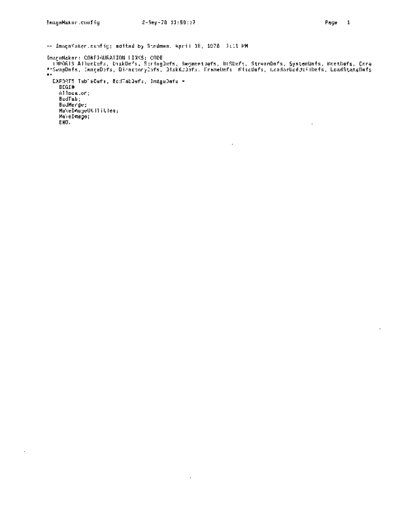 xerox ImageMaker.config Sep78  xerox mesa 4.0_1978 listing Mesa_4_System ImageMaker.config_Sep78.pdf