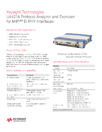 Agilent 5991-1243EN U4421A Protocol Analyzer and Exerciser for MIPI D-PHY Interfaces - Flyer c20140908 [2]  Agilent 5991-1243EN U4421A Protocol Analyzer and Exerciser for MIPI D-PHY Interfaces - Flyer c20140908 [2].pdf