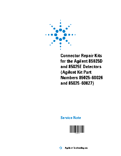 Agilent 85025E-1 Connector Repair Kits for the 85025D and 85025E c20140106 [6]  Agilent 85025E-1 Connector Repair Kits for the 85025D and 85025E c20140106 [6].pdf