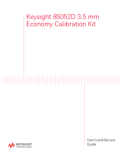 Agilent 85052-90079 85052D 3.5 mm Economy Calibration Kit Operating and Service Manual [54]  Agilent 85052-90079 85052D 3.5 mm Economy Calibration Kit Operating and Service Manual [54].pdf