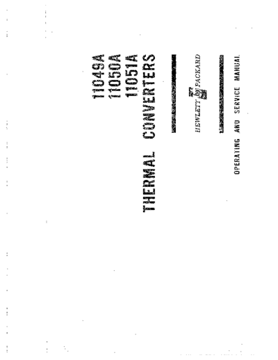 Agilent HP 11049A 252C 11050A 252C 11051A Operating & Service  Agilent HP 11049A_252C 11050A_252C 11051A Operating & Service.pdf