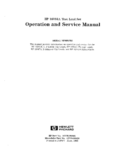 Agilent HP 16338A Operation & Service  Agilent HP 16338A Operation & Service.pdf