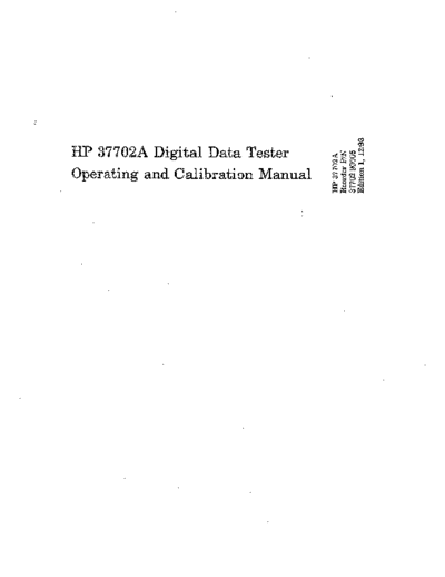 Agilent HP 37702A Operating & Calibration  Agilent HP 37702A Operating & Calibration.pdf