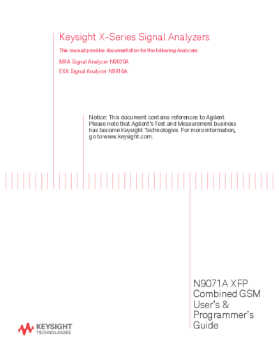 Agilent N9071-90014 N9071A-XFP Combined GSM EDGE User 2527s and Programmer 2527s Reference [206]  Agilent N9071-90014 N9071A-XFP Combined GSM EDGE User_2527s and Programmer_2527s Reference [206].pdf