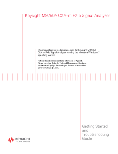 Agilent M9290-90007 CXA-m Getting Started and Troubleshooting Guide c20141106 [100]  Agilent M9290-90007 CXA-m Getting Started and Troubleshooting Guide c20141106 [100].pdf