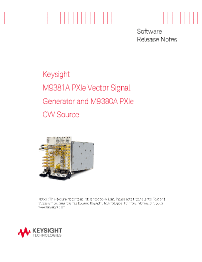 Agilent M9300-90008 M9381A and M9380A Software Release Notes c20141027 [4]  Agilent M9300-90008 M9381A and M9380A Software Release Notes c20141027 [4].pdf