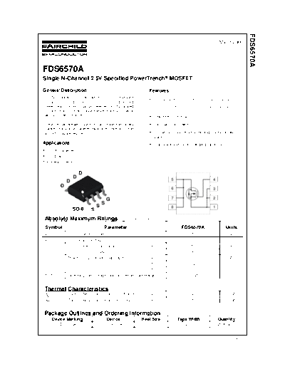 Fairchild Semiconductor fds6570a  . Electronic Components Datasheets Active components Transistors Fairchild Semiconductor fds6570a.pdf