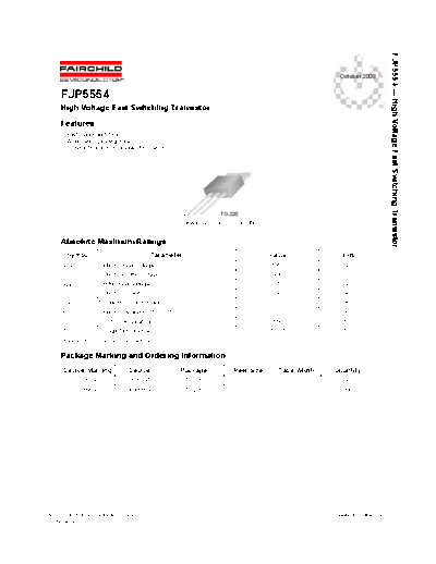 Fairchild Semiconductor fjp5554  . Electronic Components Datasheets Active components Transistors Fairchild Semiconductor fjp5554.pdf