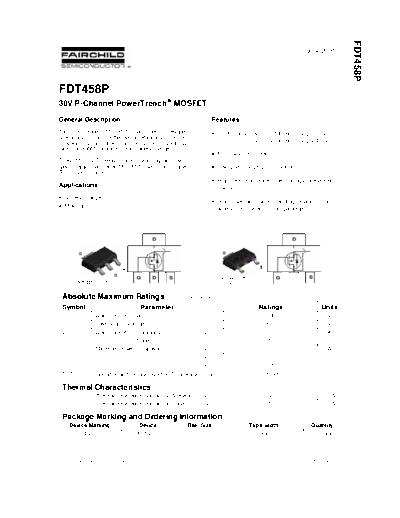 Fairchild Semiconductor fdt458p  . Electronic Components Datasheets Active components Transistors Fairchild Semiconductor fdt458p.pdf