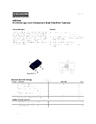 Fairchild Semiconductor nds335n  . Electronic Components Datasheets Active components Transistors Fairchild Semiconductor nds335n.pdf