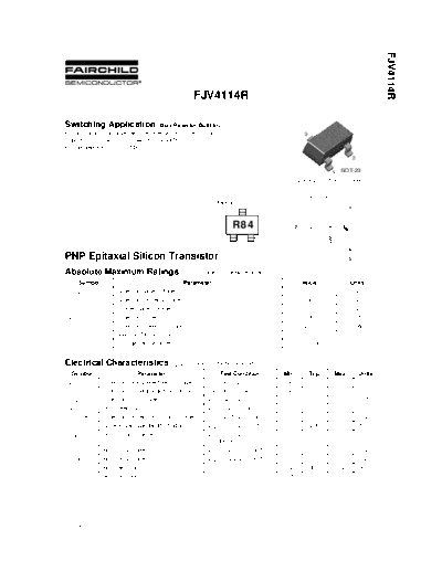 Fairchild Semiconductor fjv4114r  . Electronic Components Datasheets Active components Transistors Fairchild Semiconductor fjv4114r.pdf