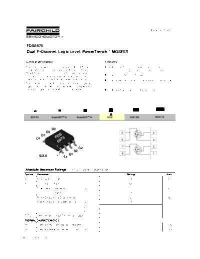 Fairchild Semiconductor fds6975  . Electronic Components Datasheets Active components Transistors Fairchild Semiconductor fds6975.pdf