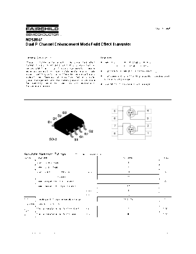 Fairchild Semiconductor nds8947  . Electronic Components Datasheets Active components Transistors Fairchild Semiconductor nds8947.pdf