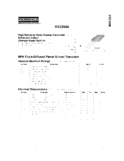 Fairchild Semiconductor ksc5086  . Electronic Components Datasheets Active components Transistors Fairchild Semiconductor ksc5086_.pdf