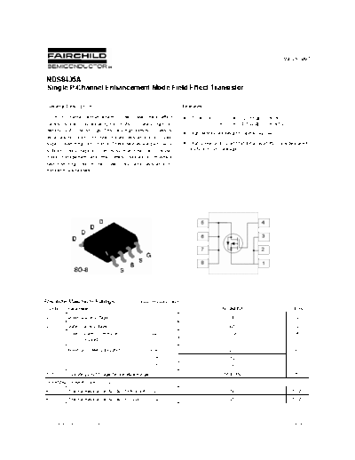 Fairchild Semiconductor nds8435a  . Electronic Components Datasheets Active components Transistors Fairchild Semiconductor nds8435a.pdf