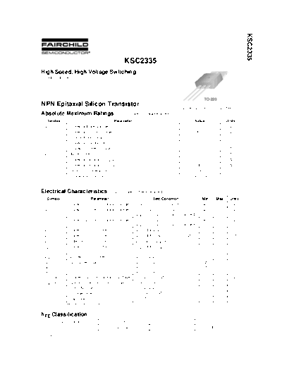 Fairchild Semiconductor ksc2335  . Electronic Components Datasheets Active components Transistors Fairchild Semiconductor ksc2335.pdf