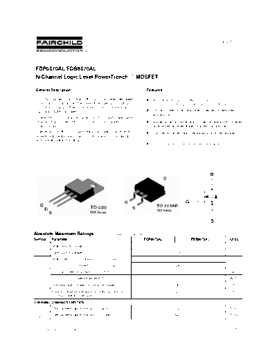 Fairchild Semiconductor fdp6670al  . Electronic Components Datasheets Active components Transistors Fairchild Semiconductor fdp6670al.pdf