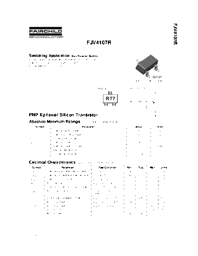 Fairchild Semiconductor fjv4107r  . Electronic Components Datasheets Active components Transistors Fairchild Semiconductor fjv4107r.pdf